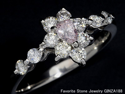 ピンクダイヤ(Light Pink) 0.133ct リング