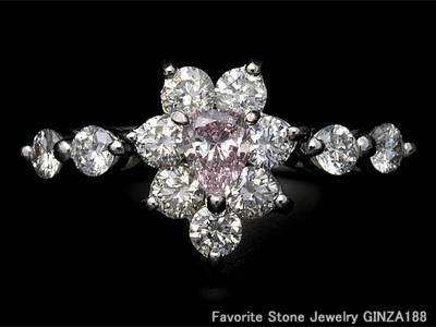 ピンクダイヤ(Light Pink) 0.133ct リング