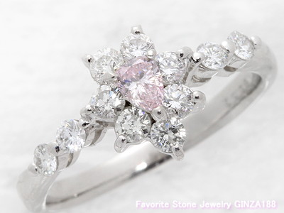 ピンクダイヤ(Light Pink) 0.133ct リング