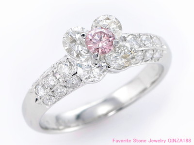 ファンシーピンクダイヤモンド 0.189ct リング