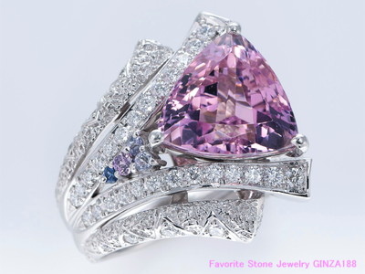 クンツァイト 10.89ct リング