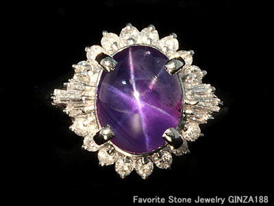 バイオレットスターサファイア 6.05ct リング