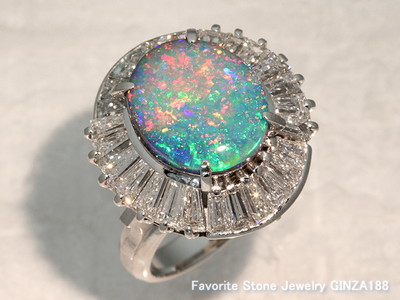 ブラックオパール 5.28ct リング