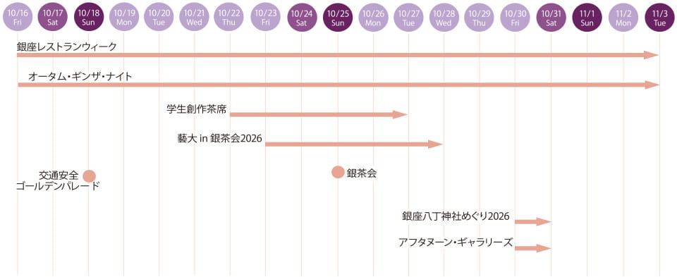 AUTUMN GINZA 2026 イベントカレンダー